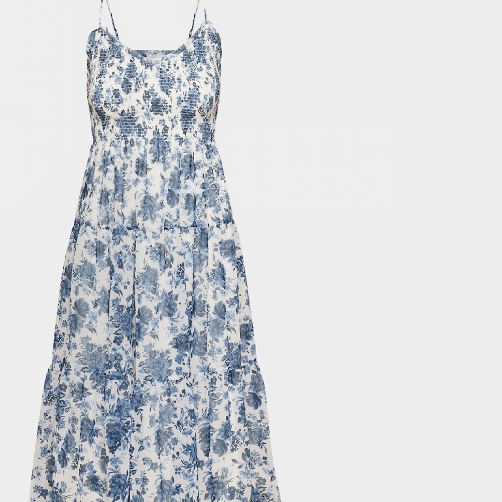 Wilfred Blue and White Floral Maxi Dress
